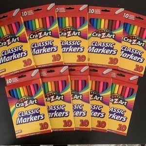Cra-Z-Art 100 Super Washable Fineline Markers Classic Colors (10x 10ct) …